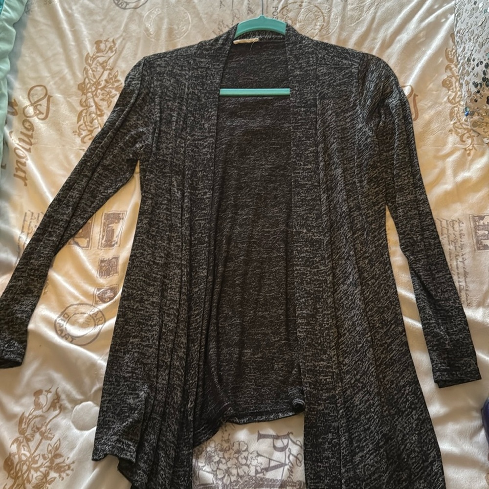 Dark grey long sleeve cardigan size small/medium